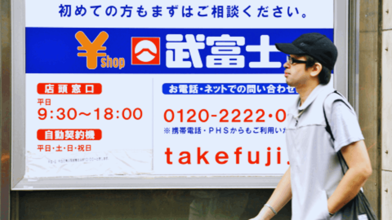 Information on Takefuji loan offerings and associated charges